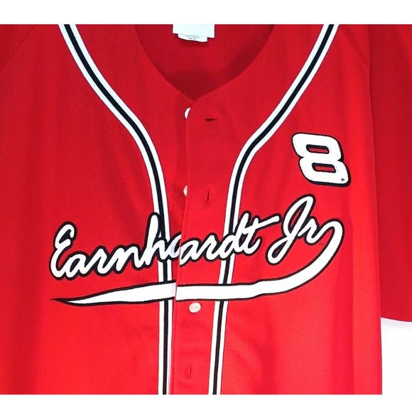 NEW Nascar Dale Earnhardt Jr. Budweiser Jersey ButtonDown Men Size 2XL Red White - Picture 6 of 16